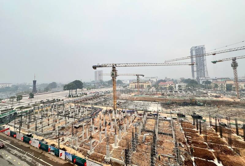 Phố đi bộ gần 900 tỉ đồng lớn nhất Thái Nguyên dần hình thành